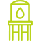Rede de água com reservatório